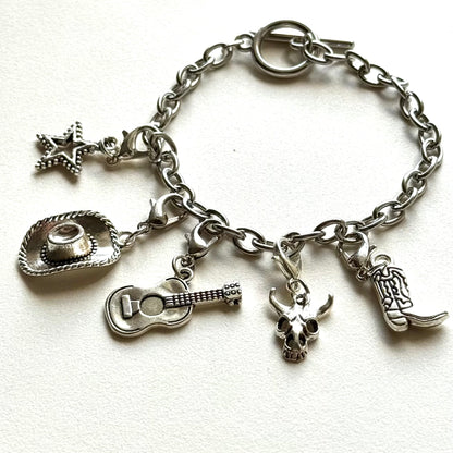 Handmade Y2K Style Cowgirl Charm Bracelet