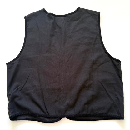 Vintage Tan Trums, Wool & Leather Vest