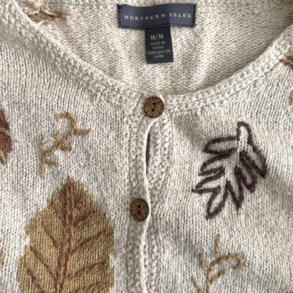 Vintage Northern Isles, Leaf Cardigan