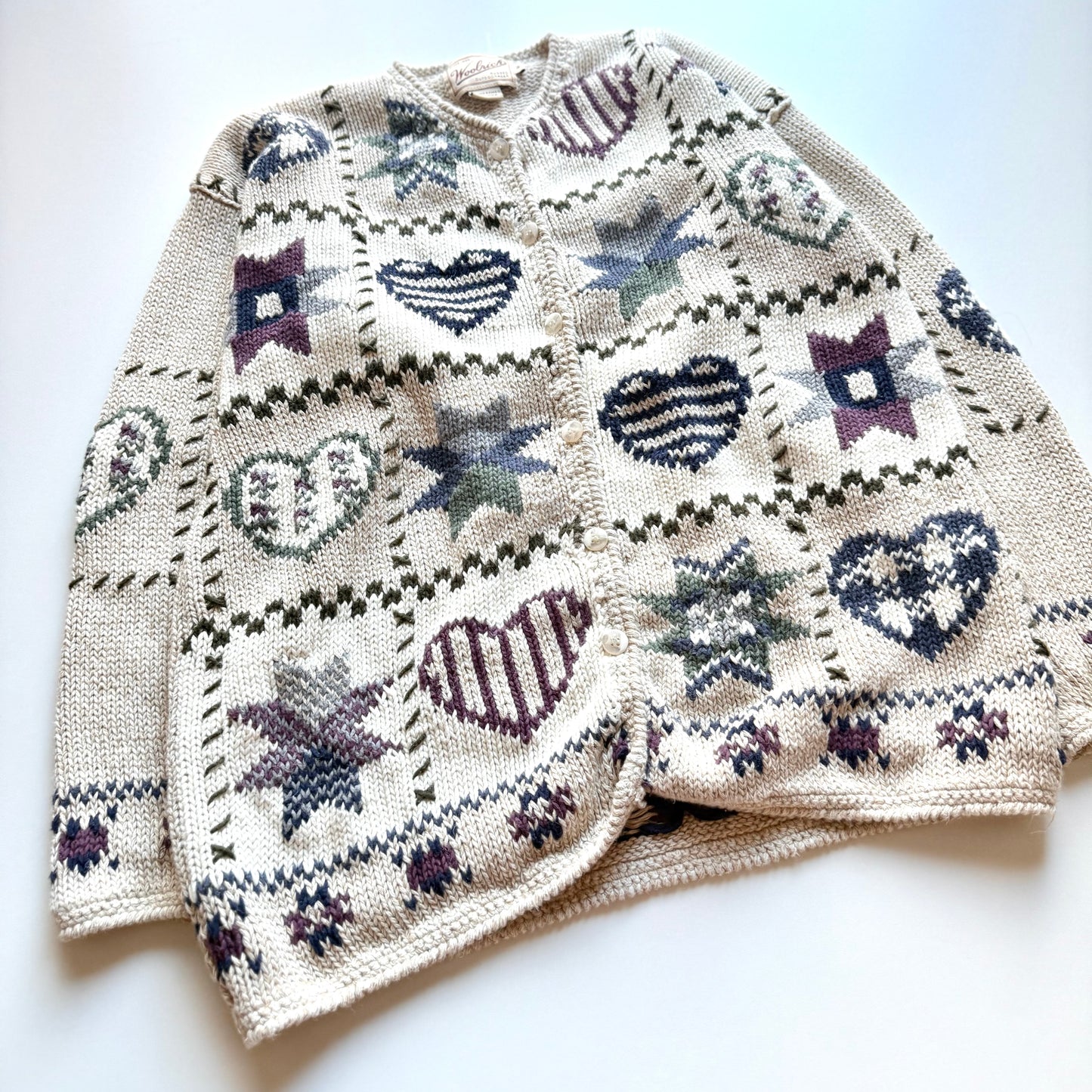 Vintage Woolrich, Hearts & Patchwork Cardigan