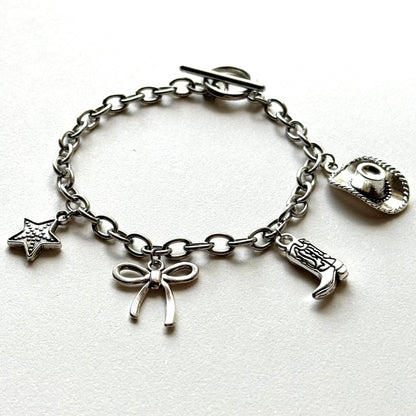 Handmade Cowgirl Charm Bracelet