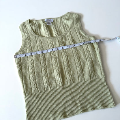 Secondhand Ann Taylor, Wool Blend Green Tank Top