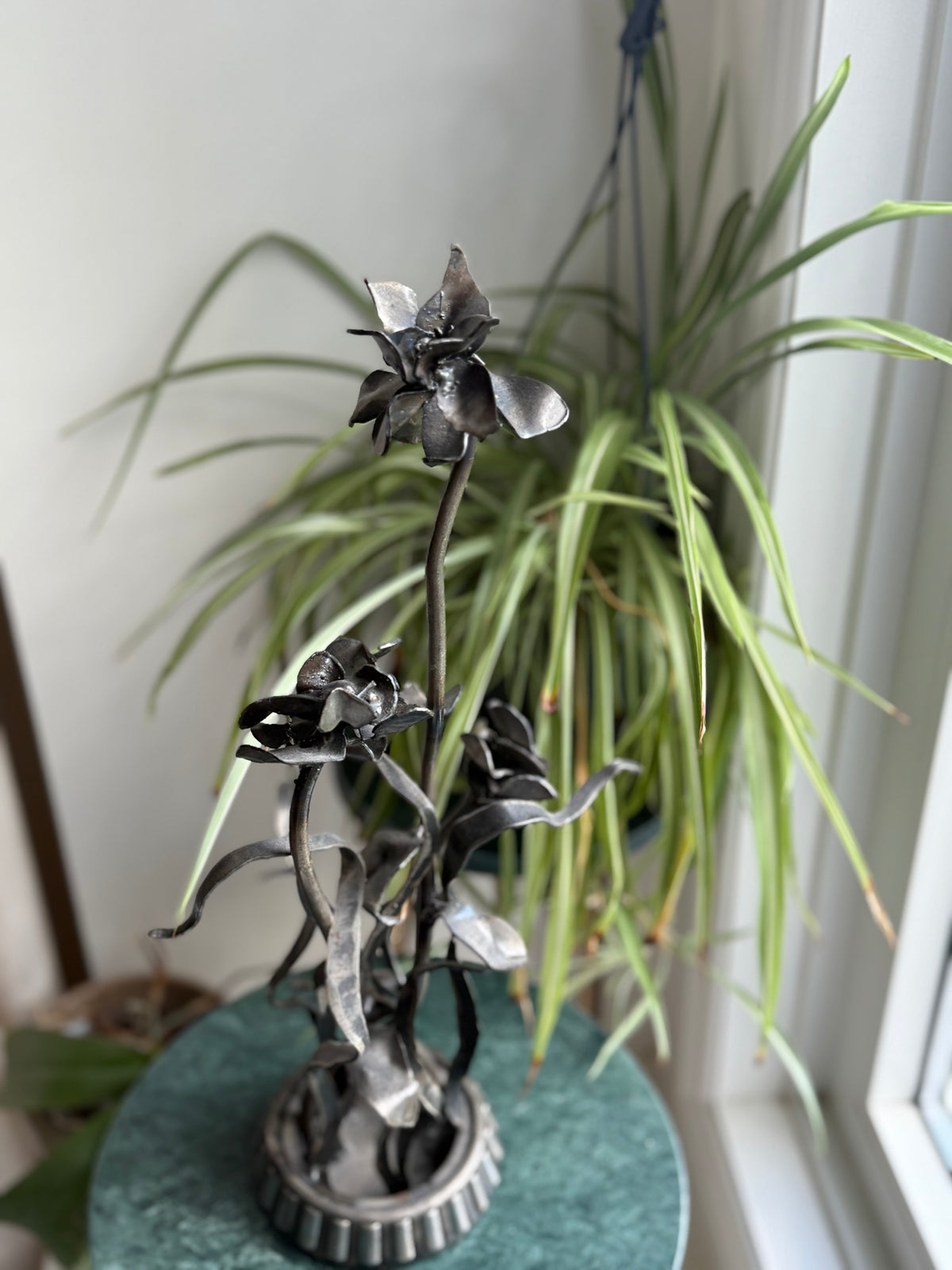Secondhand Handmade Metal Flower Art
