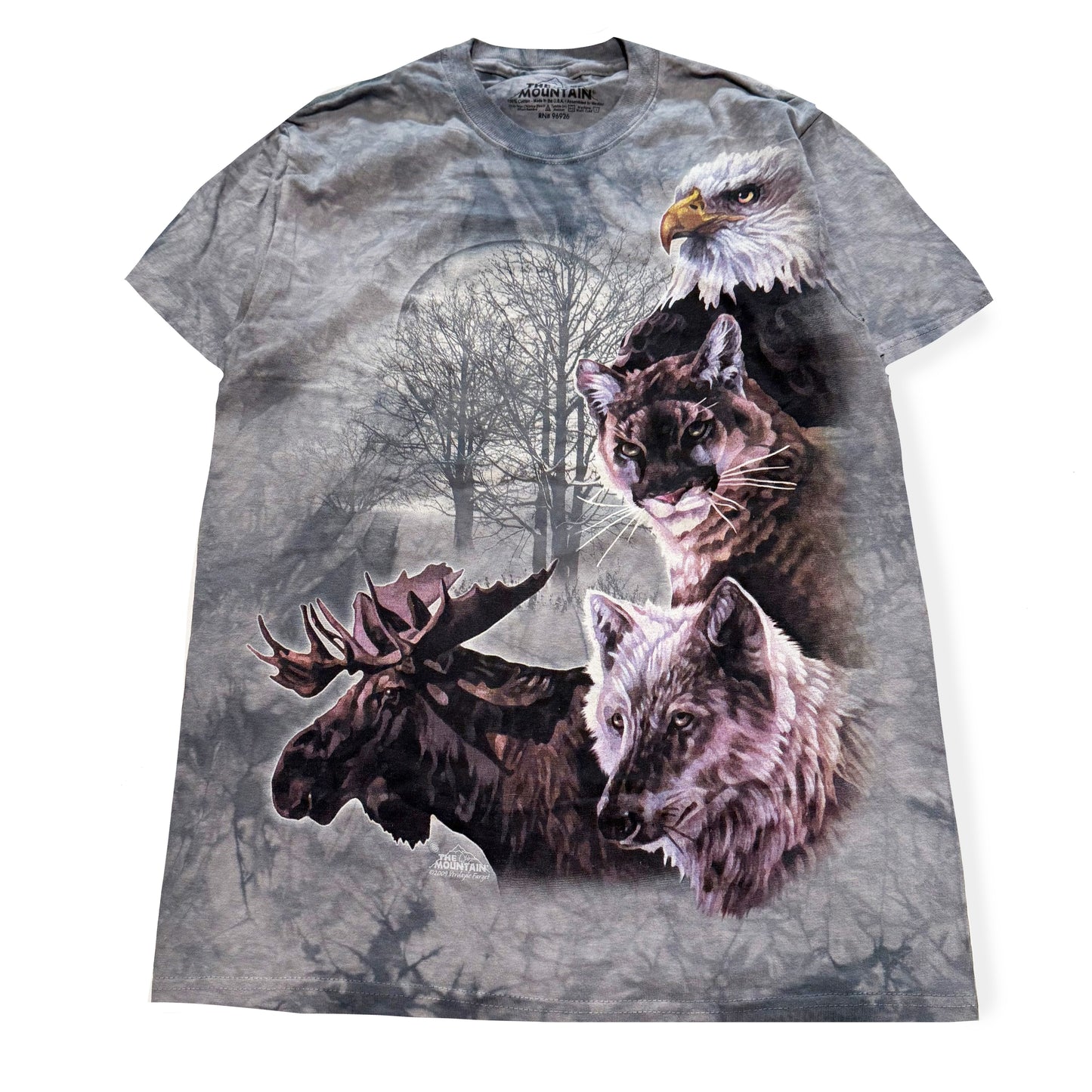 Secondhand The Mountain, Moose, Wolf, Mountain Lion, and Bald Eagle T-Shirt