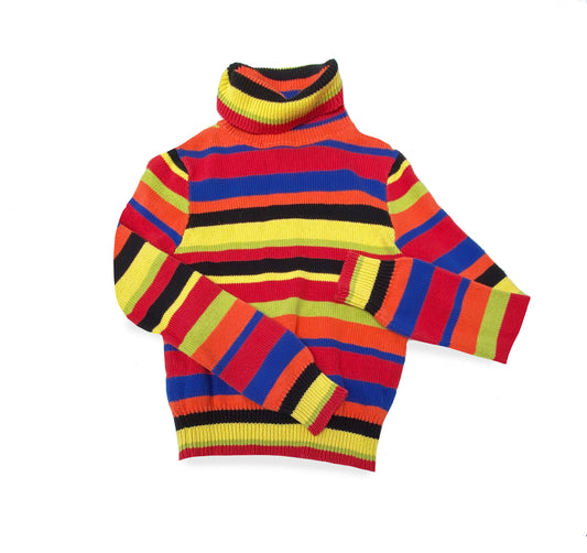 Vintage Multi-Coloured Turtleneck Sweater