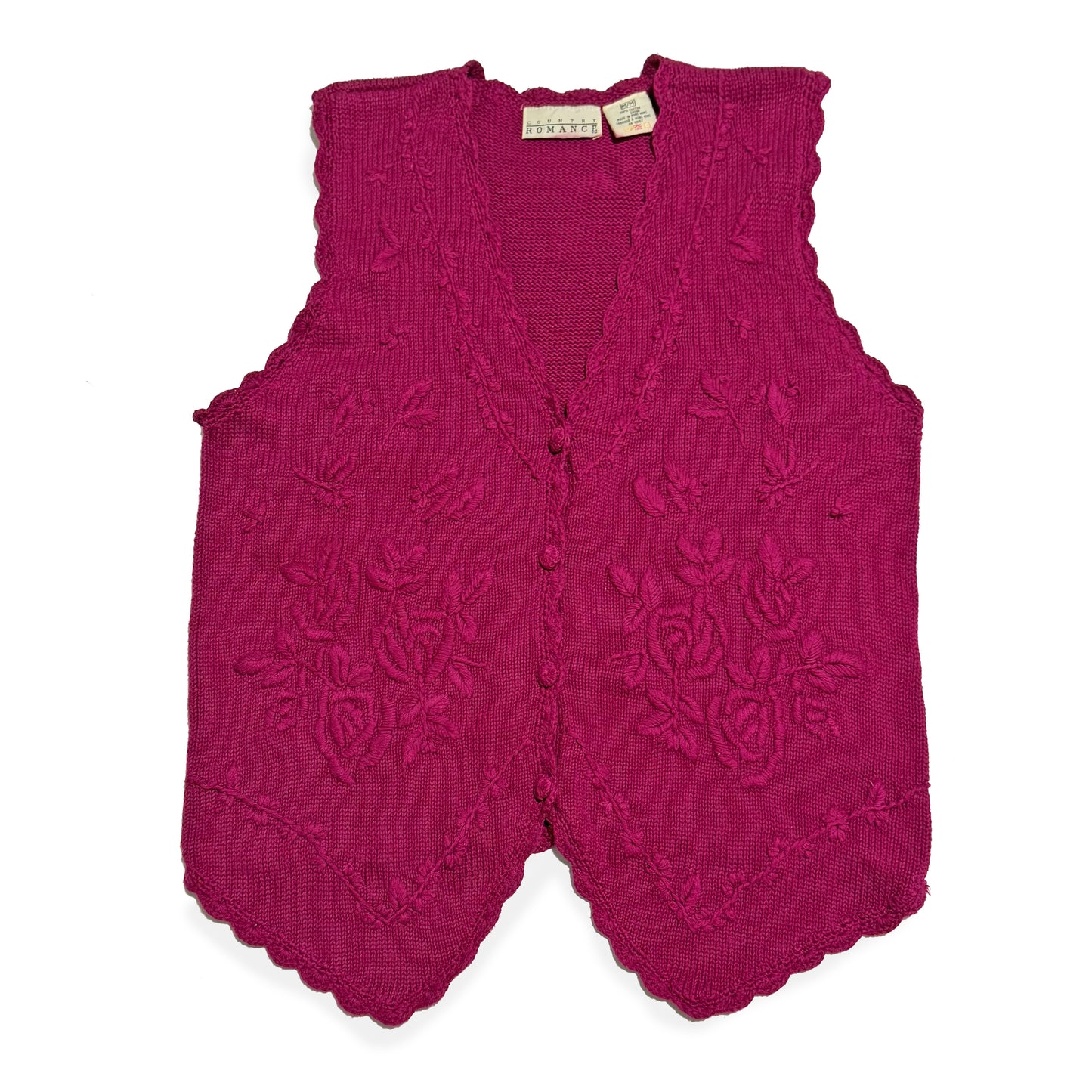 Vintage Country Romance, Floral Embroidered Vest