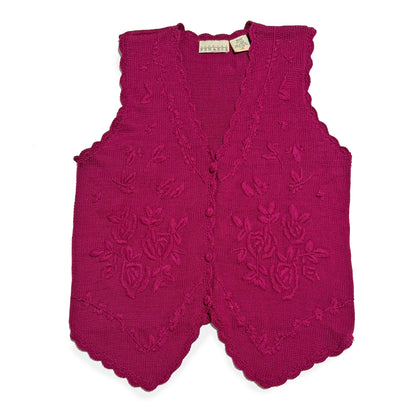 Vintage Country Romance, Floral Embroidered Vest