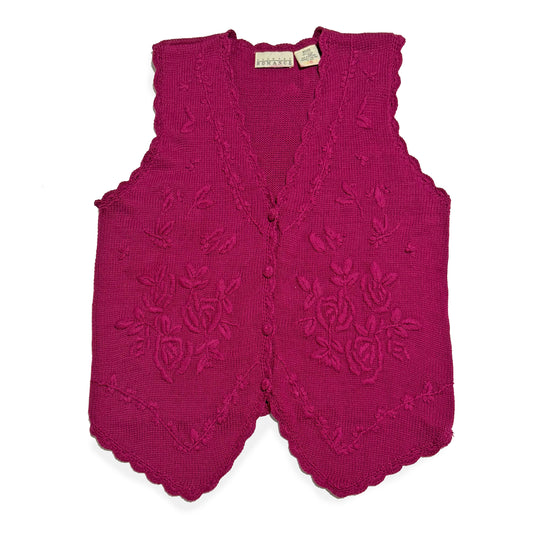 Vintage Country Romance, Floral Embroidered Vest