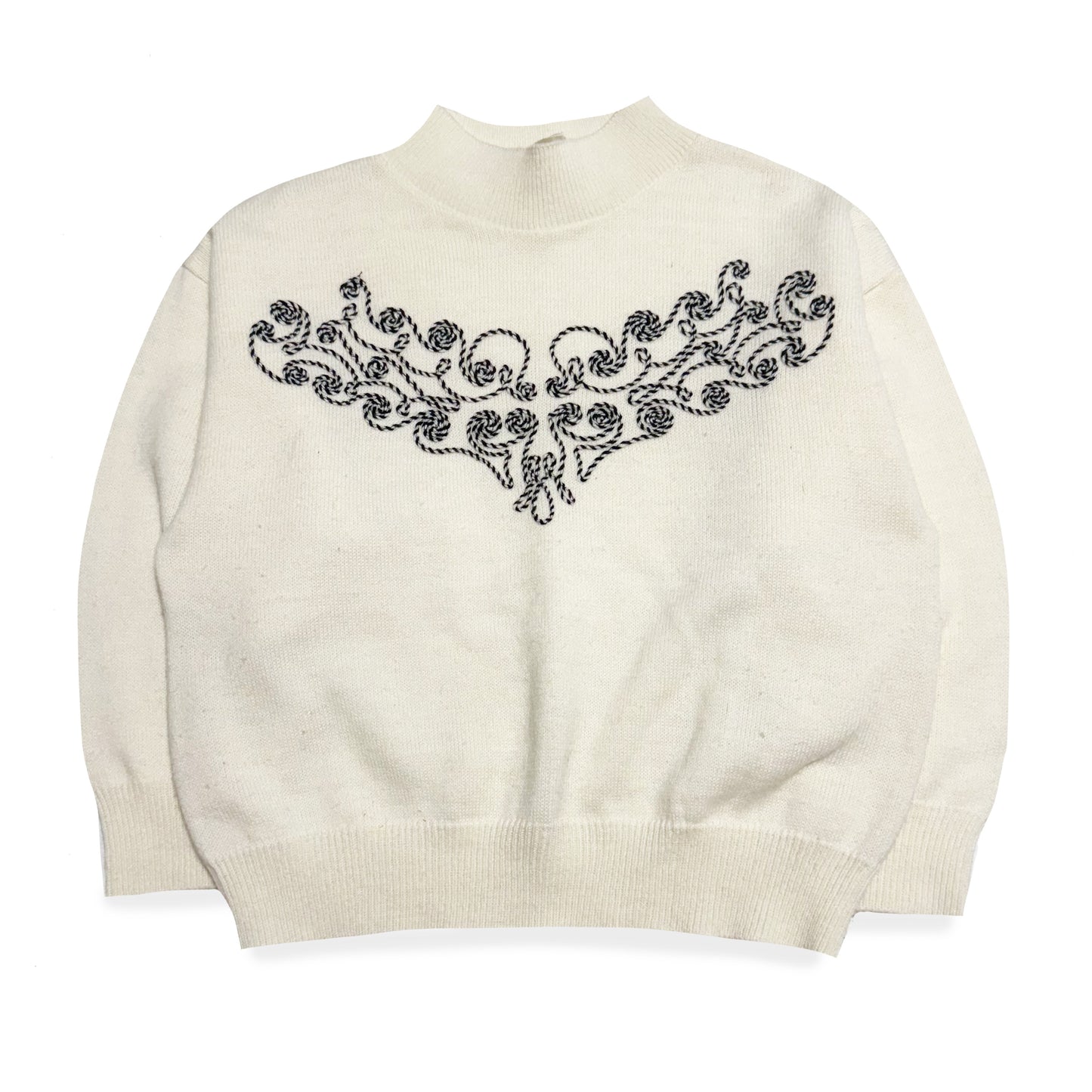 Vintage Tricots Excelsior Knits, Swirl Patterned Sweater