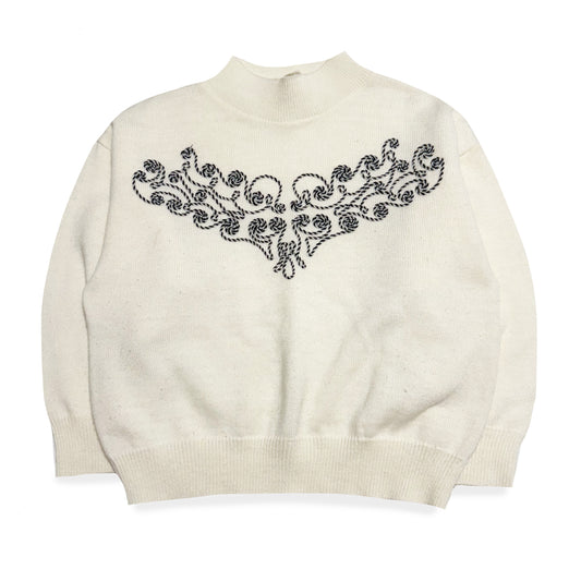 Vintage Tricots Excelsior Knits, Swirl Patterned Sweater