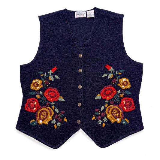 Vintage Northern Traditions, Wool Floral Vest
