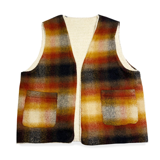 Vintage Le Chateau, Wool Blend Plaid Vest