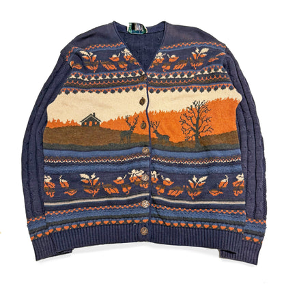 Vintage Northern Reflections by Parkhurst, Autumn Deer Cardigan