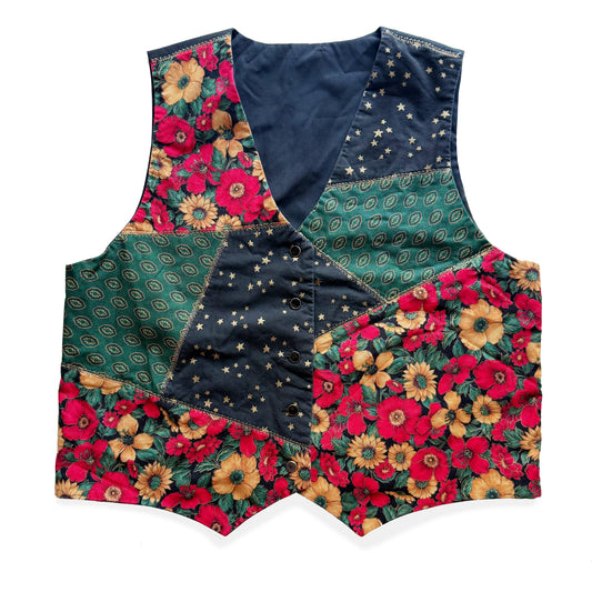Vintage Christmas Floral Vest