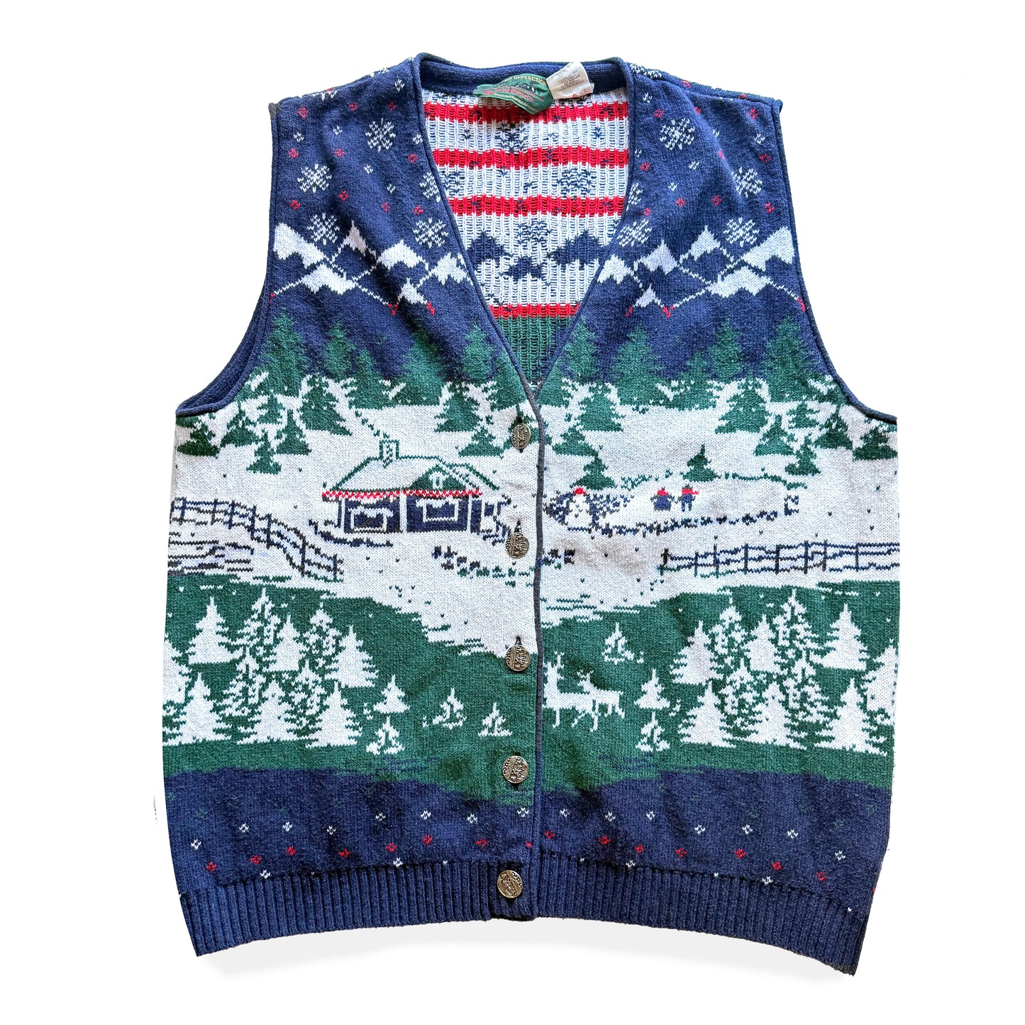 Vintage Northern Reflections, Winter Scene Vest