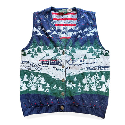 Vintage Northern Reflections, Winter Scene Vest