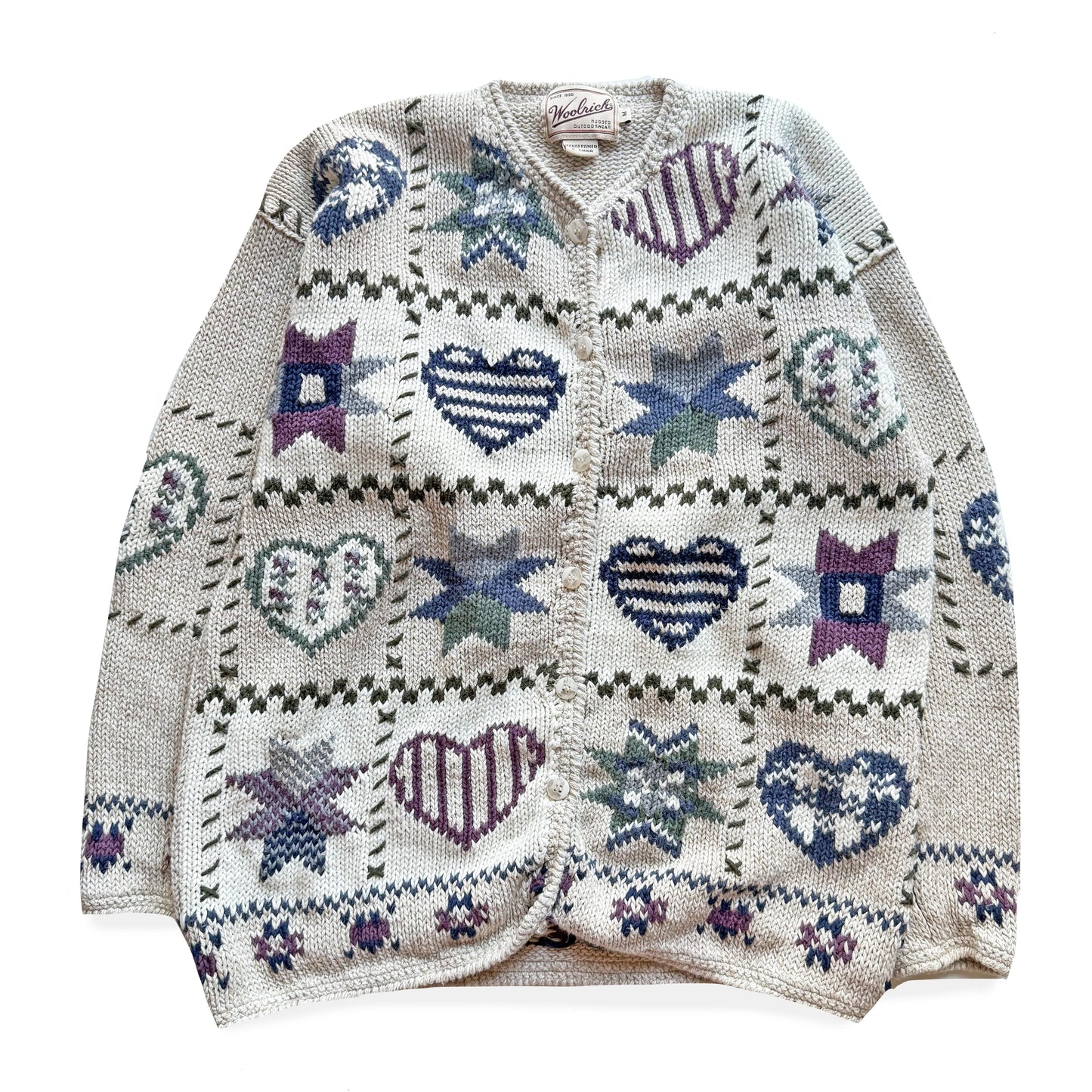 Vintage Woolrich, Hearts & Patchwork Cardigan