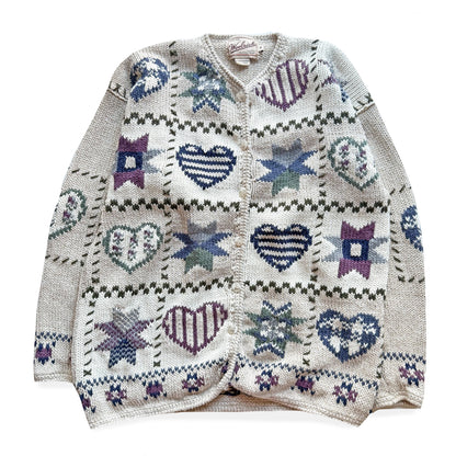 Vintage Woolrich, Hearts & Patchwork Cardigan