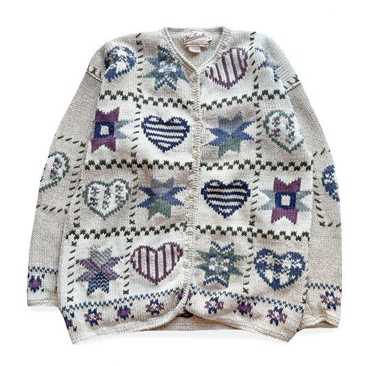 Vintage Woolrich, Hearts & Patchwork Cardigan