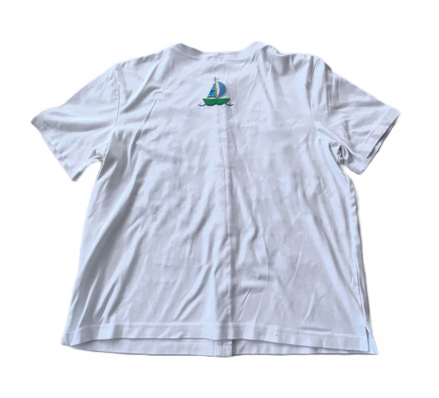 Vintage Sailboat Short Sleeve Button Down Shirt