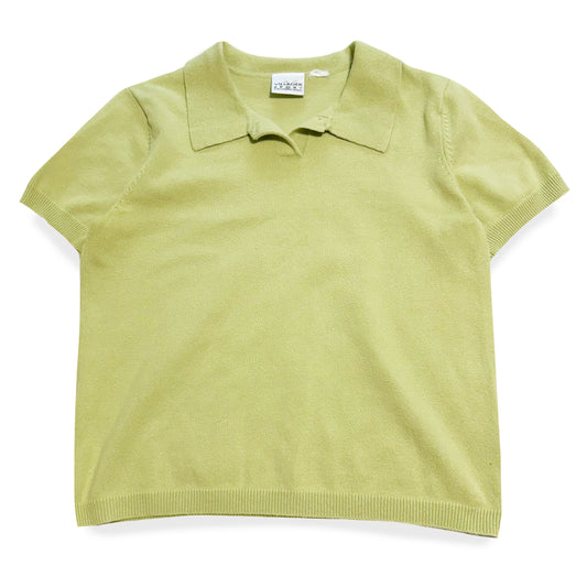 Secondhand Villager Sport, Green Collared Knit Shirt