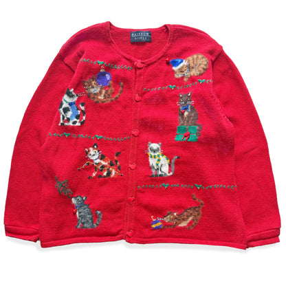 Vintage Rainbow Bridge, Christmas Cat Sweater
