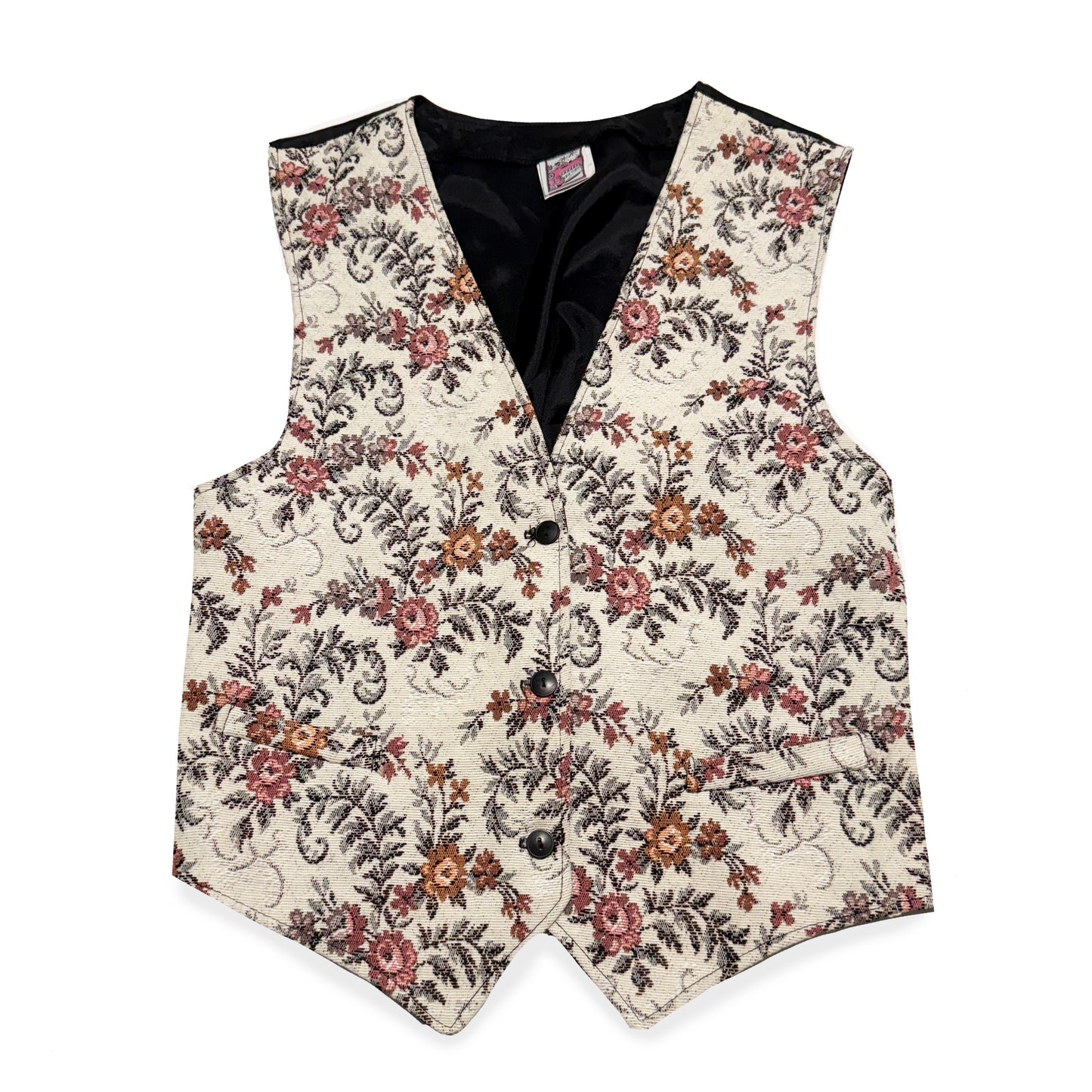 Vintage Fast Turn, Floral Tapestry Vest