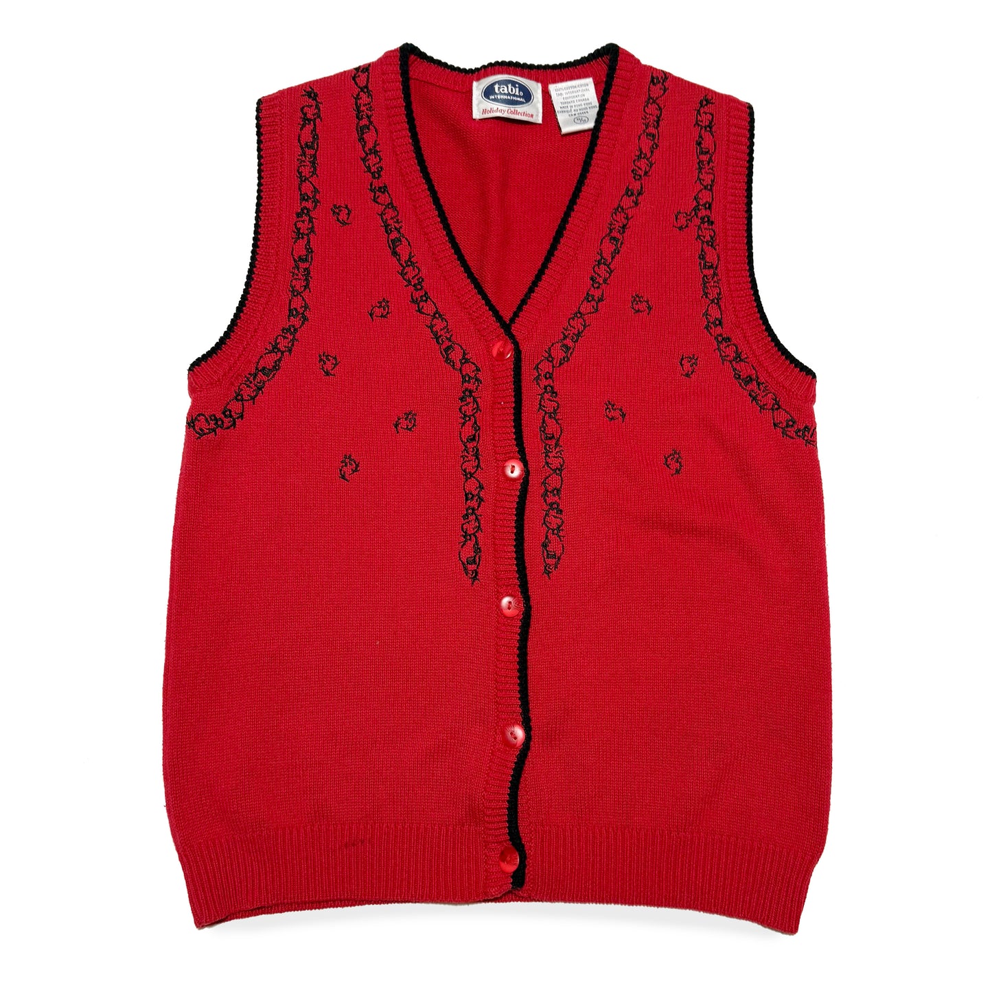 Vintage Tabi, Red Holiday Vest