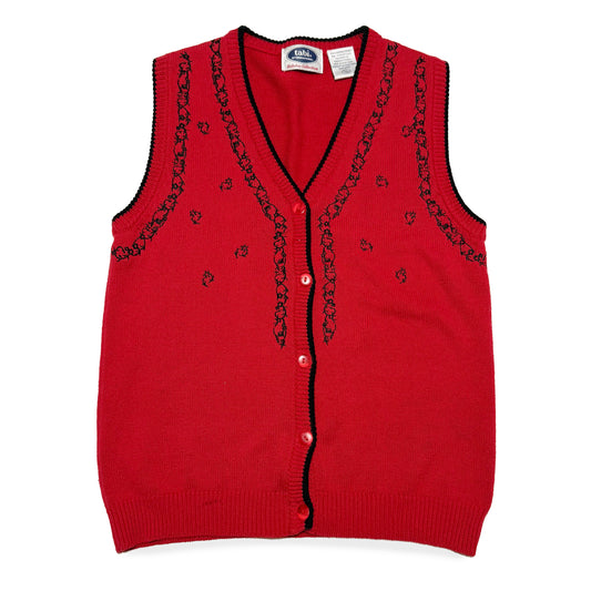 Vintage Tabi, Red Holiday Vest