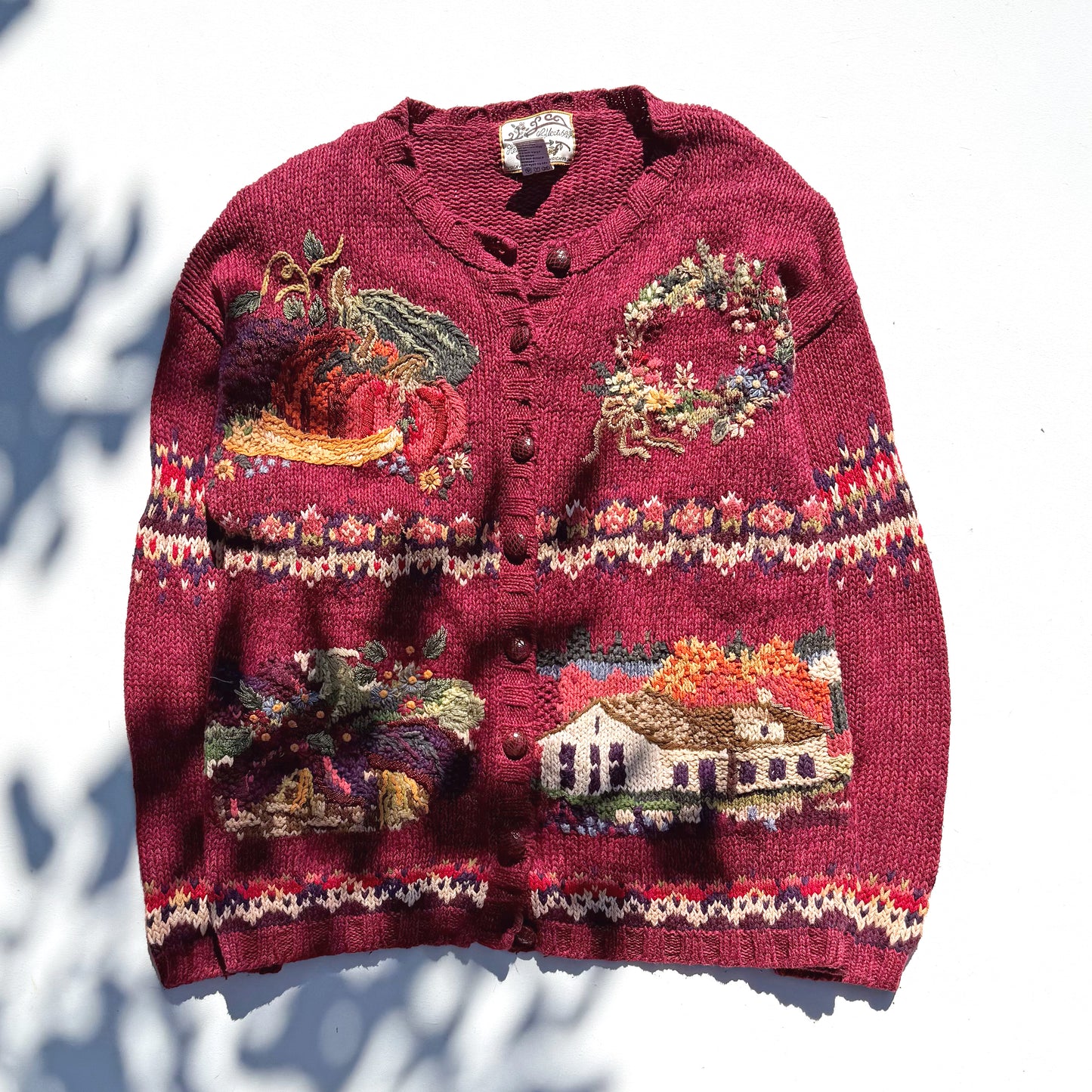 Vintage Heirloom Collectibles, Thanksgiving Autumn Cardigan
