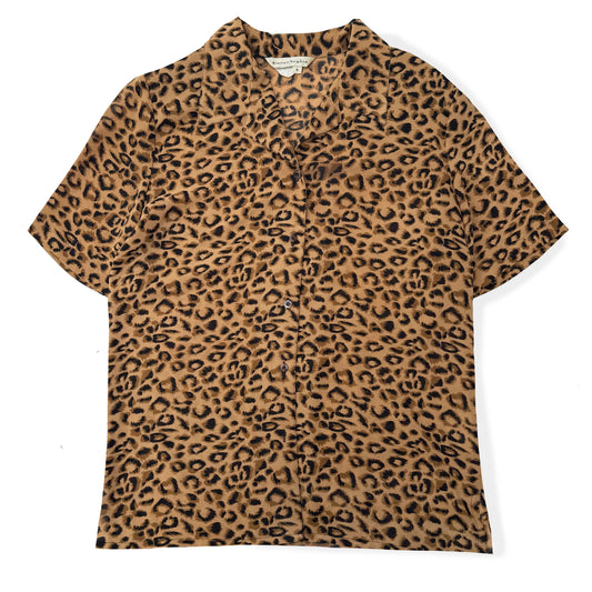 Vintage Bianca Nygard, Animal Print Button Down Short Sleeve Shirt