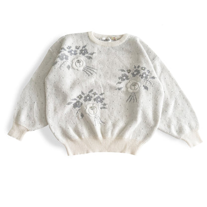 Vintage Cross Roads White Knitwear Sweater