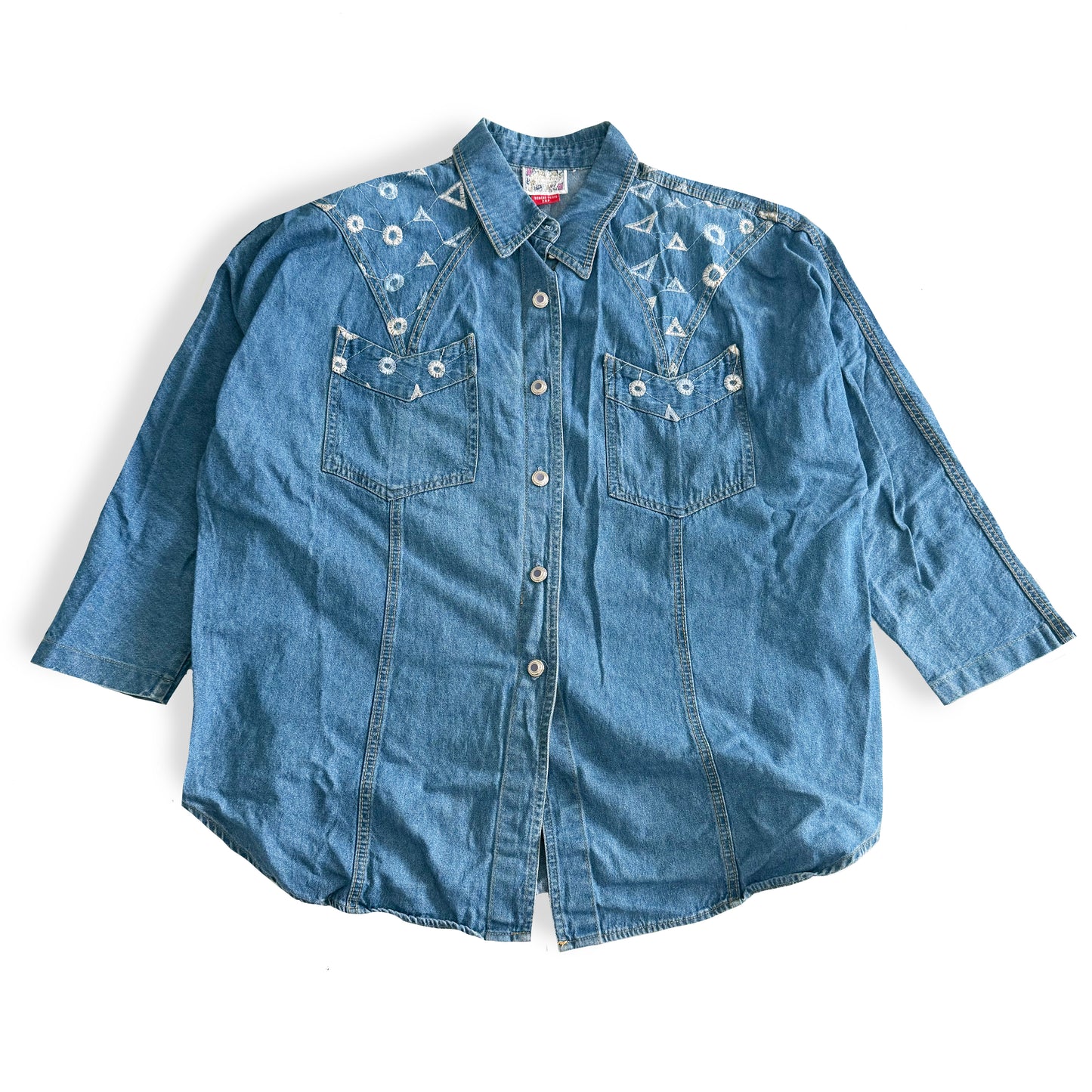 Secondhand Monique Fashions, Western Denim Button Up Shirt