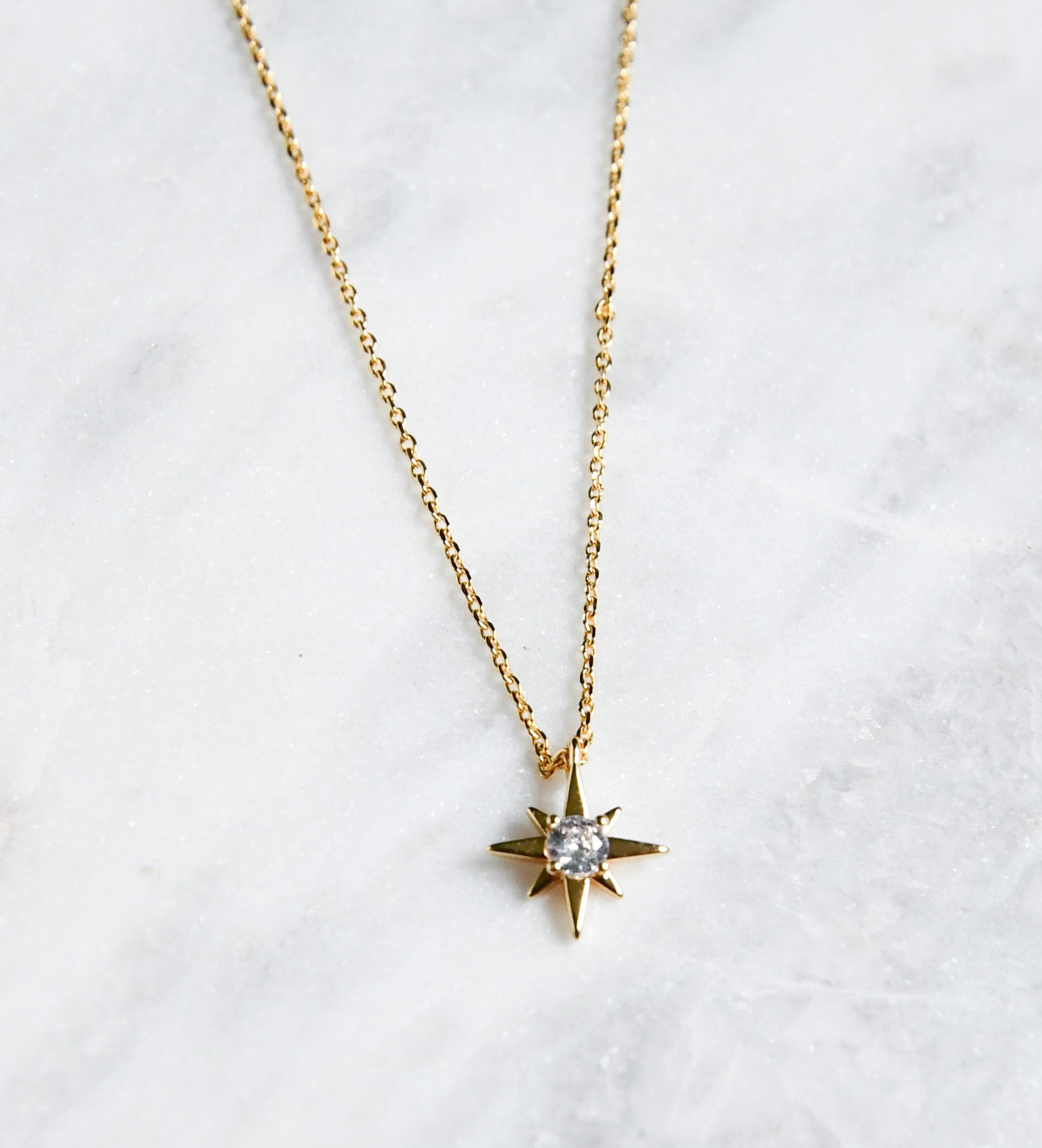 Dainty Star Necklace, Gold Plated